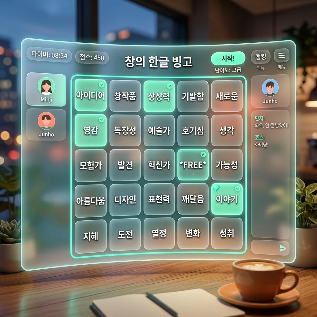 3음절 빙고 게임 화면
